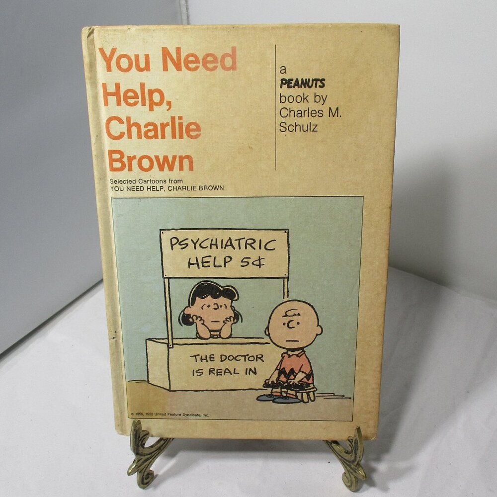 Vintage 1965 You Need Help Charlie Brown Charles Schulz Story Book Cartoon